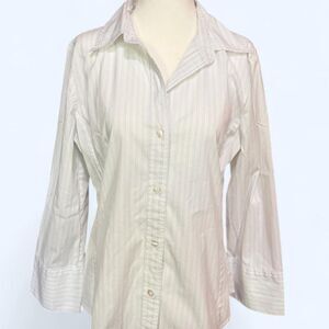 Banana-republic Women's Blue and White Blouse